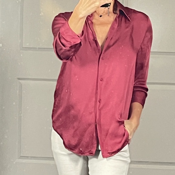 Massimo Dutti essential Button Down Shirt size 2 - Picture 2 of 10